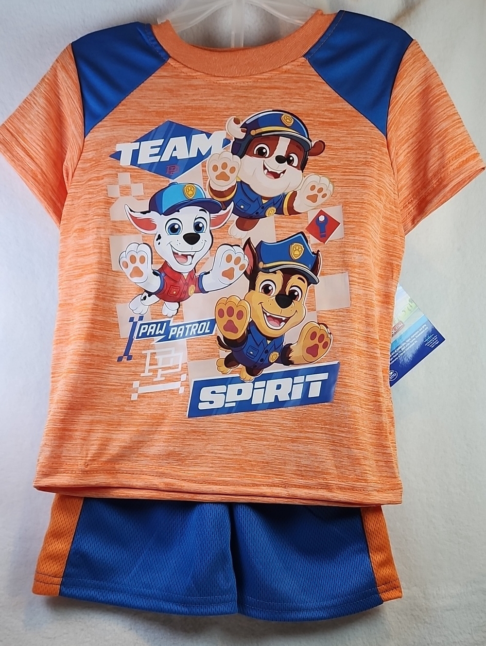 Paw Patrol 2pc. Orange & Blue Short Sleeve Tee and Shorts Set